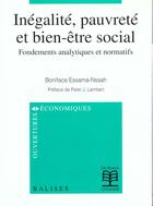 Couverture du livre « Inegalite, pauvrete et bien-etre social fondmts analytiques et normatifs » de Essama aux éditions De Boeck