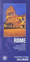 Couverture du livre « Rome - capitole, forum et colisee, basilique saint-pierre, chateau saint-ange, place na » de Collectif Gallimard aux éditions Gallimard-loisirs