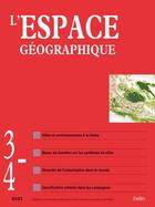 Couverture du livre « Espace geo 2021-3 » de  aux éditions Belin