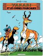 Couverture du livre « Yakari Tome 23 : Yakari et les cornes fourchues » de Derib et Job aux éditions Lombard