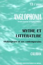 Couverture du livre « Mythe et litterature : shakespeare et la renaissance anglaise » de  aux éditions Pu Du Midi