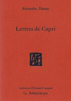 Couverture du livre « Lettres de Capri » de Alexandre Dumas aux éditions La Bibliotheque