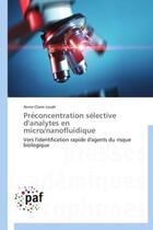 Couverture du livre « Préconcentration sélective d'analytes en micro/nanofluidique » de Anne-Claire Louer aux éditions Presses Academiques Francophones