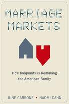 Couverture du livre « Marriage Markets: How Inequality is Remaking the American Family » de Cahn Naomi aux éditions Oxford University Press Usa