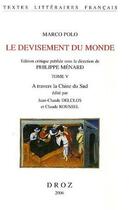 Couverture du livre « Le devisement du monde Tome 5 ; à travers la chine du sud » de Marco Polo aux éditions Droz