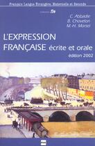 Couverture du livre « Expression francaise » de Morsel/Chovelon aux éditions Pu De Grenoble