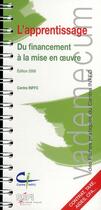 Couverture du livre « Vademecum : vademecum de l'apprentissage » de Centre Inffo aux éditions Arnaud Franel
