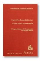 Couverture du livre « Ki bien voldreit raisun entendre : mélanges en l'honneur du 70e anniversaire de Frankwalt Möhren » de  aux éditions Eliphi