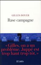 Couverture du livre « Rase campagne » de Gilles Boyer aux éditions Lattes