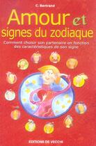 Couverture du livre « Amour et signes du zodiaque » de Bertrand aux éditions De Vecchi