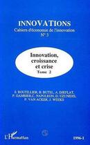 Couverture du livre « 1996-1 ; innovation, croissance et crise t.3 » de  aux éditions L'harmattan