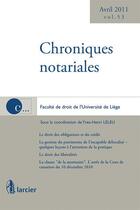 Couverture du livre « Chroniques notariales t.53 » de Yves-Henri Leleu aux éditions Larcier