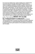 Couverture du livre « Bmw art guide by independent collectors the 1st global guide to private and publicly accessible coll » de Bmw aux éditions Hatje Cantz