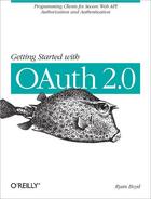 Couverture du livre « Getting Started with OAuth 2.0 » de Ryan Boyd aux éditions O'reilly Media