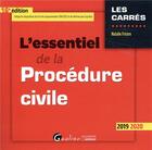 Couverture du livre « L'essentiel de la procédure civile (édition 2019/2020) » de Natalie Fricero aux éditions Gualino