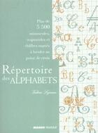 Couverture du livre « Répertoire des alphabets » de Valerie Lejeune aux éditions Mango
