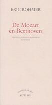 Couverture du livre « De Mozart en Beethoven » de Eric Rohmer aux éditions Actes Sud