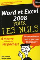 Couverture du livre « Word et Excel 2008 Mac pour les nuls » de Tom Negrino aux éditions First Interactive