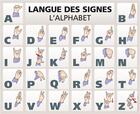 Couverture du livre « Langue des signes - alphabet » de  aux éditions Aedis