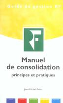 Couverture du livre « Manuel de consolidation » de Jean-Michel Palou aux éditions Revue Fiduciaire