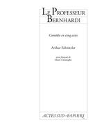 Couverture du livre « Le professeur Bernhardi » de Arthur Schnitzler aux éditions Actes Sud-papiers