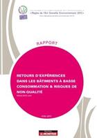 Couverture du livre « Retours d'experiences dans les batiments a basse consommation & risques de non-qualite - resultats 2 » de  aux éditions Le Moniteur