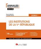 Couverture du livre « Les institutions de la Ve République ; licence 1 » de Aurelien Baudu aux éditions Gualino