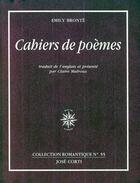 Couverture du livre « Cahiers de poemes (bilingue) » de Emily Bronte aux éditions Corti