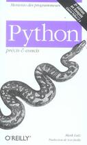 Couverture du livre « O'reilly python prec.& c.3ed » de Lutz aux éditions Ellipses