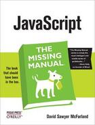 Couverture du livre « JavaScript ; the missing manual » de David Sawyer Mcfarland aux éditions O Reilly