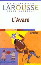 Couverture du livre « L'avare » de Moliere aux éditions Larousse