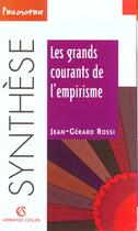 Couverture du livre « Les Grands Courants De L'Empirisme » de Rossi aux éditions Armand Colin
