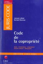 Couverture du livre « Code de la copropriete 2003 » de Lafond aux éditions Lexisnexis