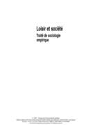 Couverture du livre « Loisir et société ; traité de sociologie empirique (2e édition) » de Gilles Pronovost aux éditions Pu De Quebec