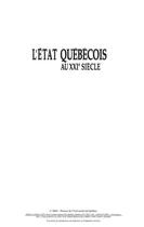 Couverture du livre « L'état québécois au XXI siècle » de Robert Bernier aux éditions Pu De Quebec