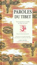 Couverture du livre « Paroles du Tibet » de Marc De Smedt aux éditions Albin Michel