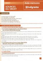 Couverture du livre « Sources du droit (2e édition) » de  aux éditions Studyrama