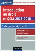 Couverture du livre « Je prépare ; introduction au droit en QCM (3e édition) » de Jean-Francois Bocquillon et Martine Mariage aux éditions Dunod