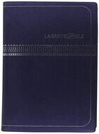 Couverture du livre « La Sainte Bible ; bible segons 1910 (couverture vinyle bleu marine embossage argent) » de  aux éditions Bibli'o