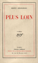 Couverture du livre « Plus loin » de Seignobosc Herve aux éditions Gallimard (patrimoine Numerise)