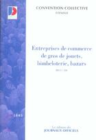 Couverture du livre « Entreprisers de commerce de gros de jouets, bimbeloterie n 3053 » de Djo aux éditions Direction Des Journaux Officiels