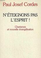 Couverture du livre « N'eteignons pas l'esprit » de  aux éditions Jubile