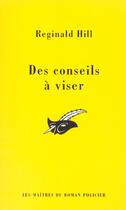 Couverture du livre « Des conseils a viser » de Hill-R aux éditions Editions Du Masque