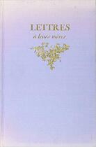 Couverture du livre « Lettres a leurs meres » de Marcelle Auclair aux éditions Table Ronde