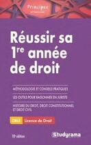 Couverture du livre « Réussir sa 1re année de droit (10e édition) » de  aux éditions Studyrama