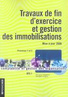 Couverture du livre « Travaux De Fin D'Exercice Et Gestion Des Immobilisations » de Micheline Friederich aux éditions Foucher
