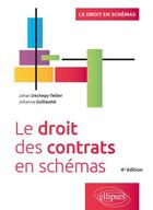 Couverture du livre « Le droit des contrats en schémas (4e édition) » de Johan Dechepy-Tellier et Johanna Guillaume aux éditions Ellipses