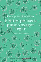 Couverture du livre « Petites pensées pour voyager léger » de Francoise Reveillet aux éditions Marabout