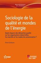 Couverture du livre « Sociologie de la qualité et mondes de l'énergie » de Olivier Guillaume aux éditions Tec Et Doc