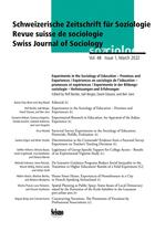 Couverture du livre « Revue suisse de sociologie, vol. 48-Issue 1/2022 : Expériences en sociologie de l'éducation - promesses et expériences » de Becker R, Berger J, aux éditions Editions Seismo